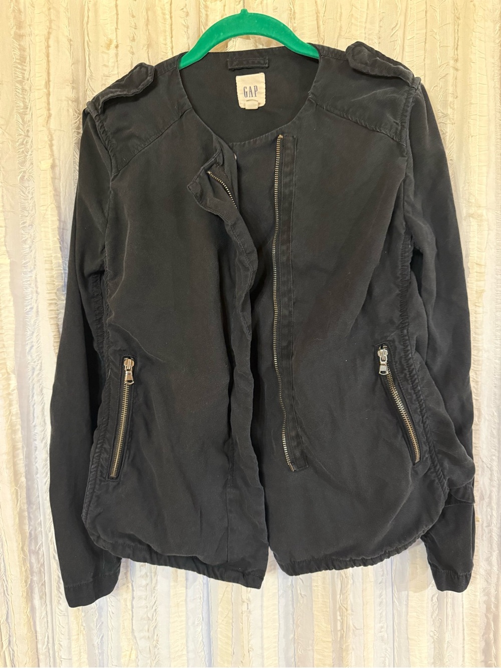 GAP Women's Black Zip Utility Jacket
